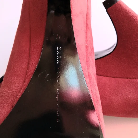 COPY - Zara Red Suede Shoes - Picture 4 of 10